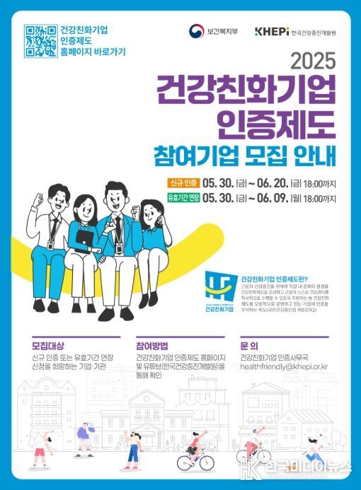 2025년 건강친화기업 인증제도 사업 안내 웹포스터