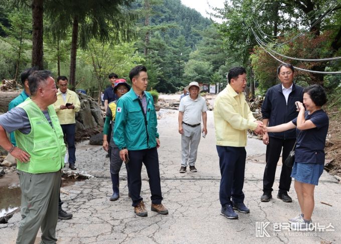 서태원 가평군수, 승안2리 수해 현장 긴급 점검