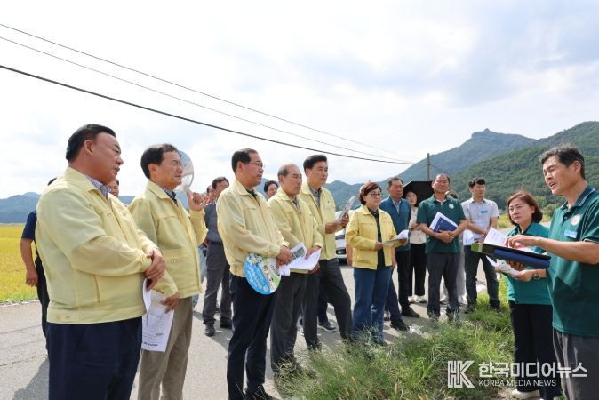 장흥군의회, 벼 깨씨무늬병 발생 현장방문