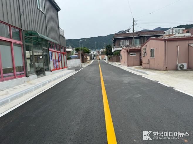 남해군 도시계획도로 꿈나눔센터 진입도로 24일부터 전면 개통