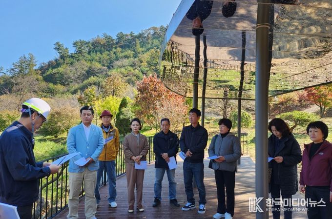 청주시의회 농업정책위원회, 미원별빛자연휴양림 현장 방문