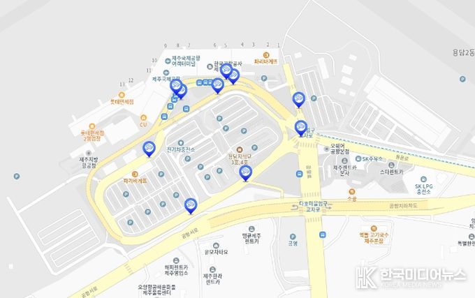 제주공향 내 도착(1층) 절대주정차금지구역