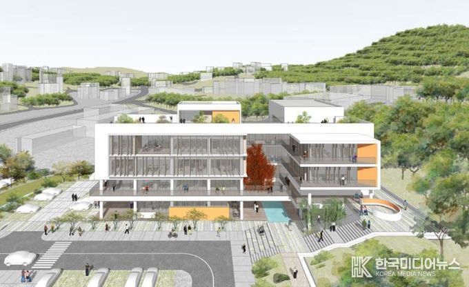 울주군, 근로자복지회관 건축 설계공모 당선작 선정-조감도