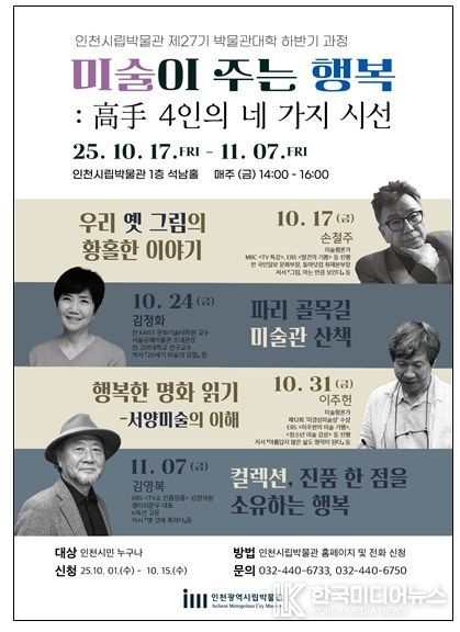 시립박물관 제27기 박물관대학 하반기 과정 포스터, 개요, 강사 사진