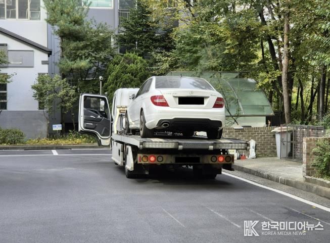 용인특례시 수지구 관외 체납차량 단속 현장