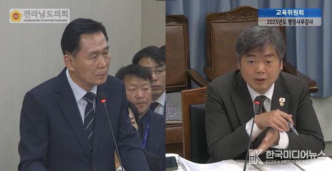 행정사무감사 중인 박원종 전남도의원