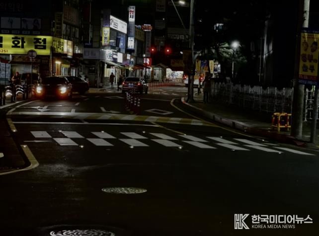 구리시 인창동, 아름마을 횡단보도 8개소에 발광 다이오드(LED) 바닥조명 설치 완료