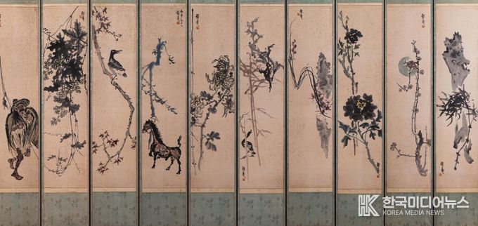 이응노 10폭 병풍