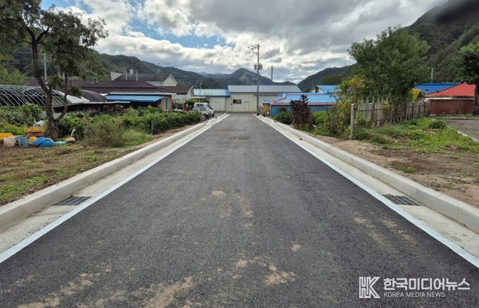 평창군, 지구단위계획 도로 창리지구 소로 3-18호 개설 공사 완료
