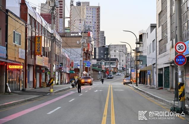 간판개선사업 사업대상지(중앙시장로 일원) 전경