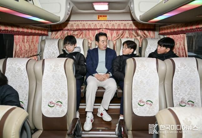 포천시-포천교육지원청, 학생통학 순환버스 ‘포춘버스’ 현장 점검실시