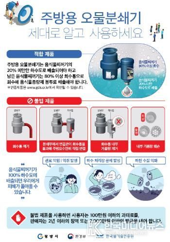 광양시, 불법 주방용 오물분쇄기 판매·사용 집중단속 실시