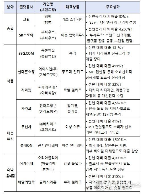플랫폼사별 우수 사례