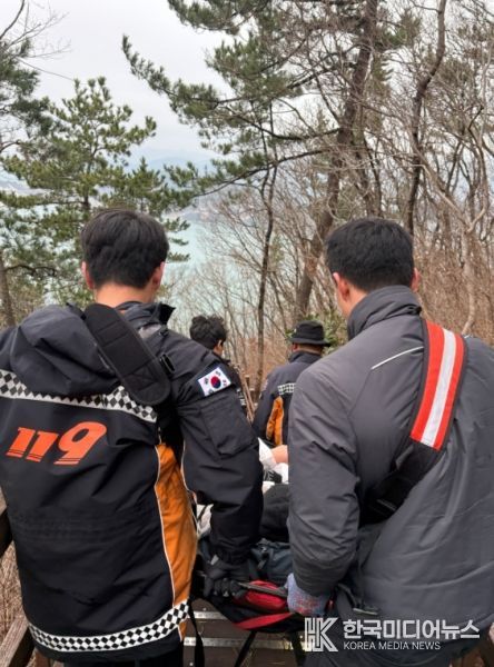 여수소방서, 뇌혈관질환 의심 등산객 신속 구조