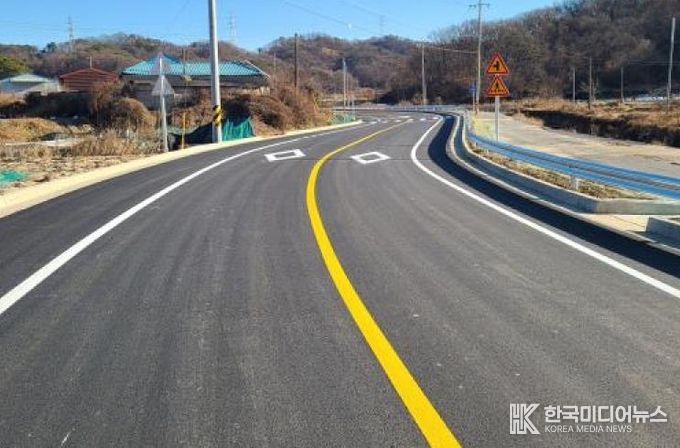 청주시, 현도면 죽전~품곡 간 도로 확장공사 완료