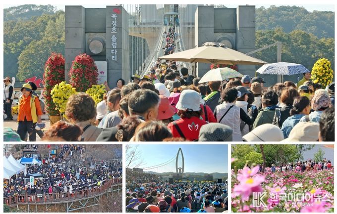 임실군, 옥정호 출렁다리‧붕어섬 3년 만에 176만명 돌파