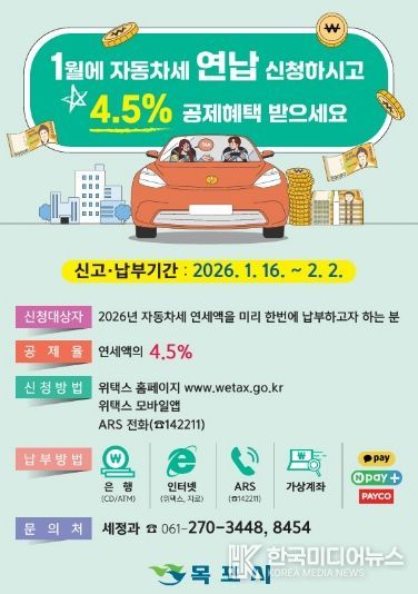 자동차세 연납 포스터