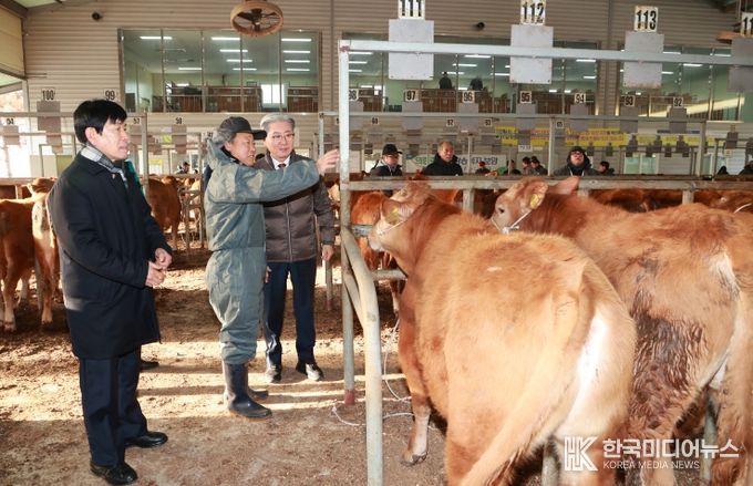 의령군, 올해 첫 등록우 경매시장 현장 점검