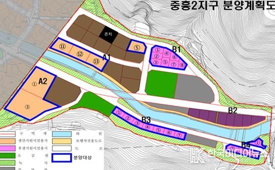 중흥2지구 분양계획도