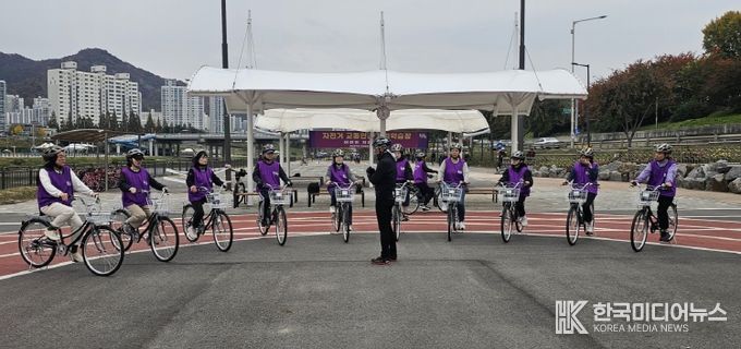 2025년 동대문구 자전거 교통안전 체험교육 모습