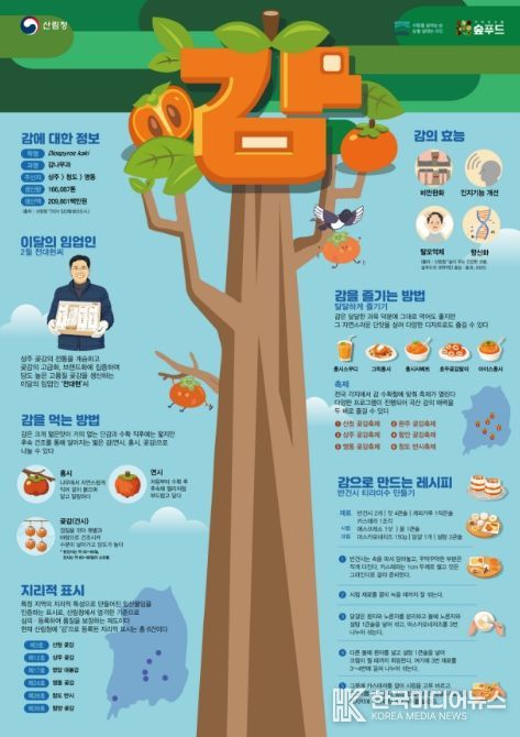 2월 이달의 임산물 ‘감’ 포스터
