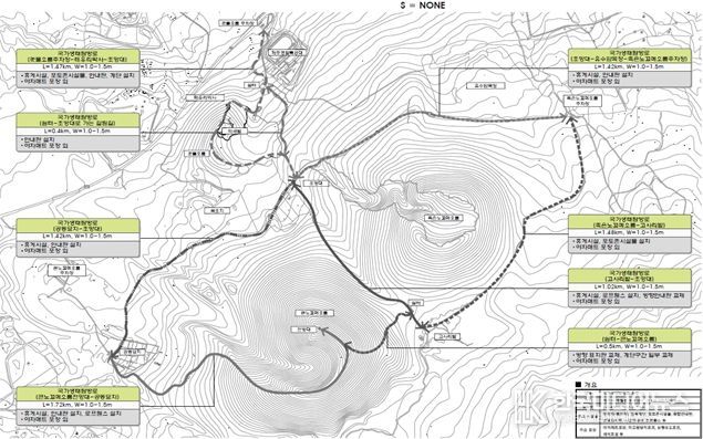 노꼬메오름 종합계획도