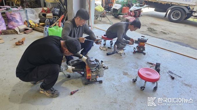 농기계임대사업소 양수기 정비