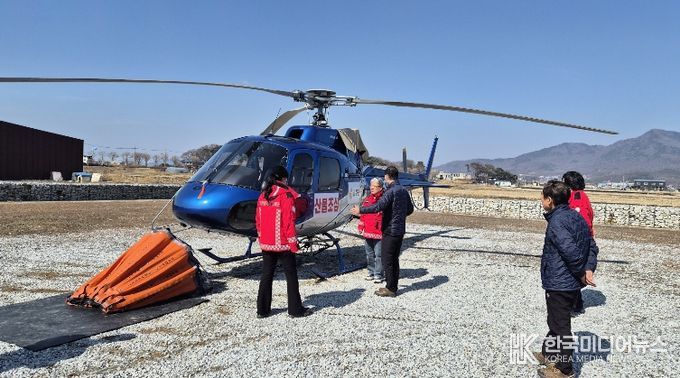 강화군, 봄철 산불대비 진화헬기 안전점검 실시