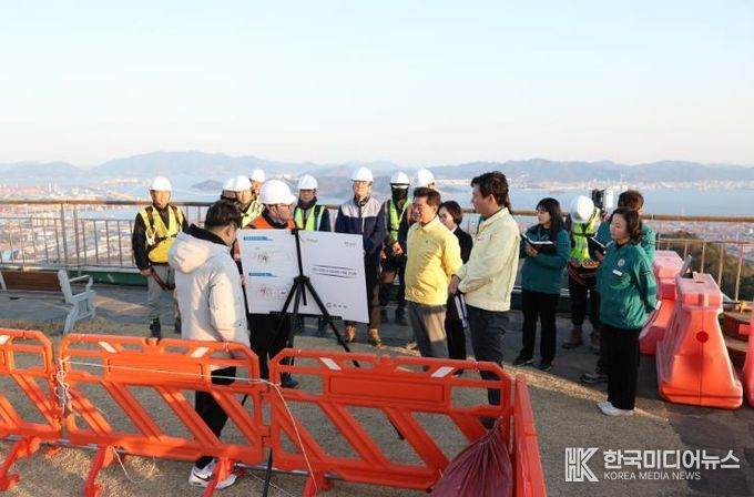 광양시 구봉산 명소화(체험형 조형물) 사업 현장 점검 홍보소통실(현장사진)