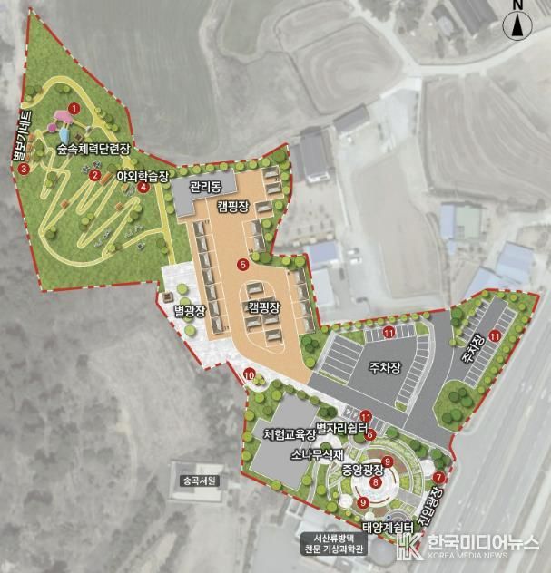 밤하늘 산책원 조성사업 위치도