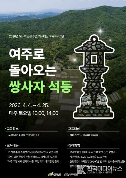여주박물관, 4월 주말 가족 대상 교육프로그램 운영