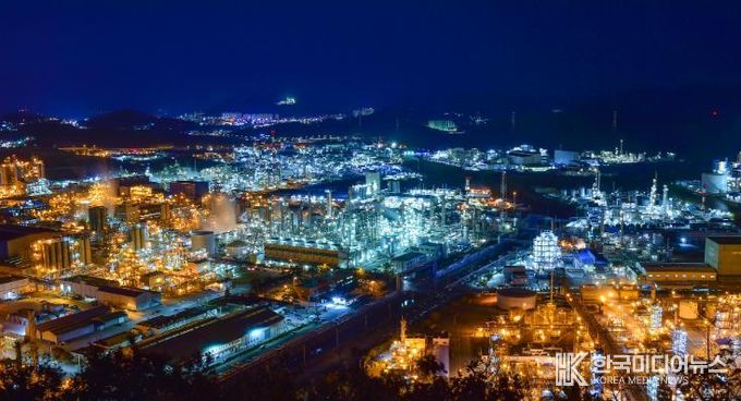 여수국가산단 전경 사진