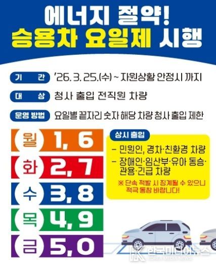 승용차 요일제 홍보물