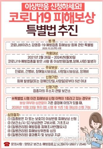 코로나19 특별법 시행 안내 이미지