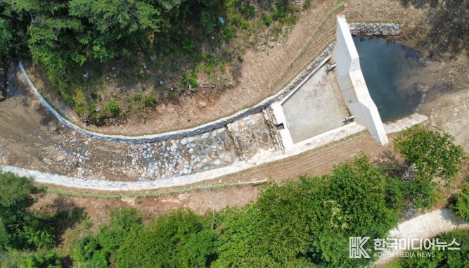 곡성군 목사동면 구룡리 일원에 설치된 사방댐