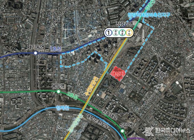 전농12재정비촉진구역 위치도